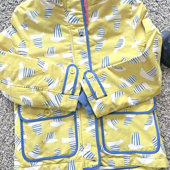 Girls Mini Boden Lined Rain Jacket Girls Size 9-10 - Picture 5 of 7